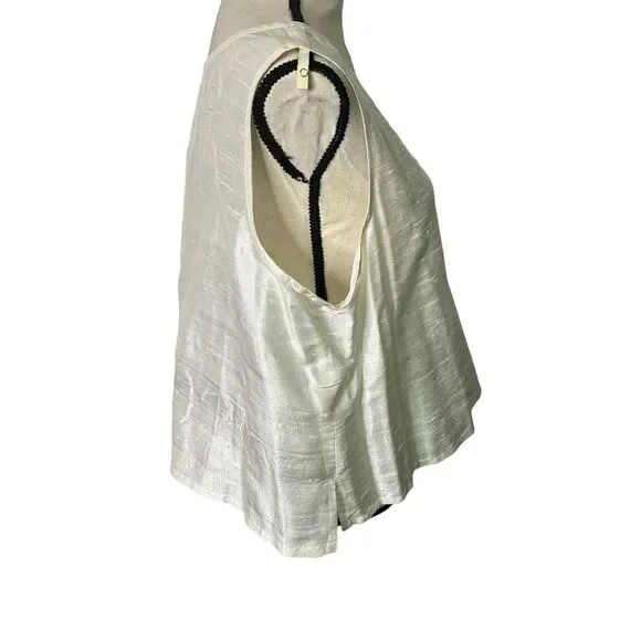 Sandy Starkman Skirt Set Womens‎ 1X White 100% Silk Beaded 3 Piece Vintage - Picture 9 of 16